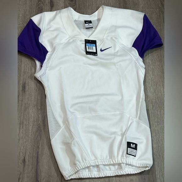 NWT Men’s Nike Size Medium White & Navy Football Training Jersey Shirt $100 - Picture 1 of 8